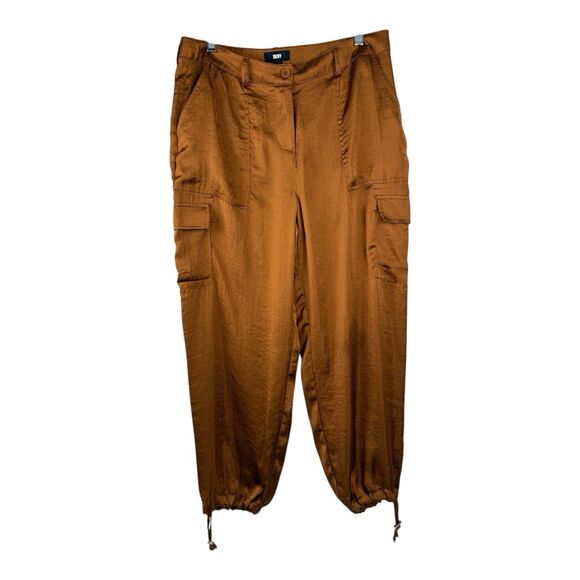 DKNY Women’s Cargo Pants Size 8 Pockets Brown - Picture 7 of 10